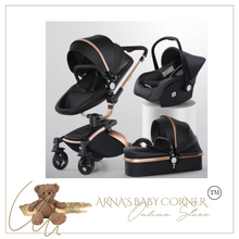 Load image into Gallery viewer, Luxury Baby Stroller Pram Car Seat 3 in 1 (4 Colours) Foldable - Leather