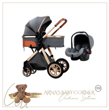 Load image into Gallery viewer, Luxury Baby Pram Car Seat 3 in 1 (9 Colours) Foldable
