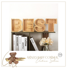 Load image into Gallery viewer, Child's Room - Piggy Bank Letters Alphabet - Wooden Name Art (6 Letters to Customise Name) Wall Feature or Book Shelf