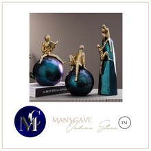 Load image into Gallery viewer, Nordic Abstract Sculpture Golden Book Shelf Accessories - Office Home & Living