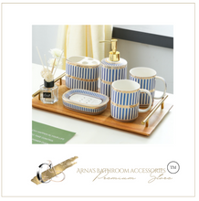 Load image into Gallery viewer, "Crushia" Gold plated Bathroom Set - 5 piece - (3 Designs)
