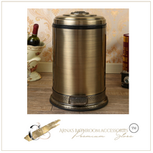 Load image into Gallery viewer, "Arna Royal Vintage Collection" Luxury Pedal Golden Range 10L Trash Rubbish Bin