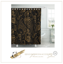 Load image into Gallery viewer, Luxury 3D Golden Collection Shower Curtain Waterproof Bath Curtain Washable Cloth