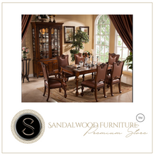 Load image into Gallery viewer, "Arna Royal Victorian Collection" Luxury Plus Furniture - Exquisite Antique Dining Table & Chairs x6 Marble