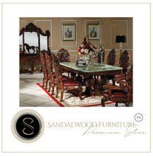 Load image into Gallery viewer, "Arna Royal Victorian Collection" Luxury Plus Furniture - Exquisite Dining Table & Chairs x8 Marble