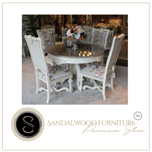 Load image into Gallery viewer, "Arna Royal Victorian Collection" Luxury Plus Furniture - Exquisite Round Dining Table & Chairs x4