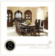 Load image into Gallery viewer, "Arna Royal Victorian Collection" Luxury Plus Furniture - Exquisite Rosewood Dining Table Marble & Chairs x8