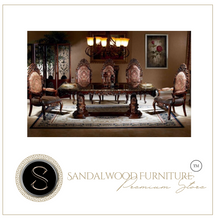 Load image into Gallery viewer, "Arna Royal Victorian Collection" Luxury Plus Furniture - Exquisite French Dining Table & Chairs x8 Marble