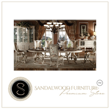 Load image into Gallery viewer, "Arna Royal Victorian Collection" Luxury Plus Furniture - Exquisite Marble 2.4m Dining Table & 8 Chairs