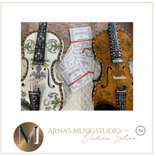 Load image into Gallery viewer, Designer Hardanger Fiddle Norwegian Fiddle 4/4 violin (4*4), Carved Mosaic Shell 4 String / 9 String