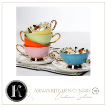 Load image into Gallery viewer, "Arna Lisa" Royal Collection - Luxury Britsh Bone China 6 Cups & Saucers - Many Designs