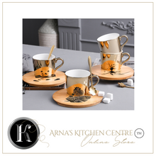 Load image into Gallery viewer, "Arna Lisa" Royal Collection - Panda Luxury Mirror Set of 6 Bone China Cup And Saucer - High Quality