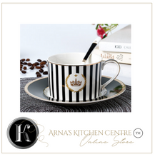 Load image into Gallery viewer, "Arna Lisa" Royal Collection - Luxury British Set of 6 Bone China Cup And Saucer - High Quality