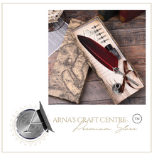 Load image into Gallery viewer, English Calligraphy Feather Pen Dipped in Water Metal - Fountain Pen