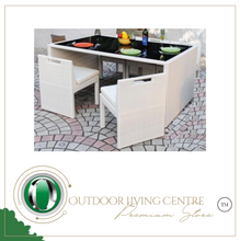 Load image into Gallery viewer, Luxury Plus Furniture - Minimalist Rattan 2 Chairs + Table (Balcony, Patio, Courtyard)