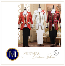 Load image into Gallery viewer, Mens Full Attire - Formal Lapel Collar Dress Costumes Prince Retro European Medieval
