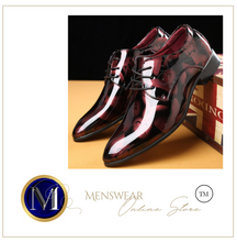 Load image into Gallery viewer, Mens Patent Leather Shoes Pointed Toe Business Wedding Shoes - Many Sizes & Colours