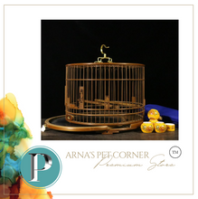 Load image into Gallery viewer, Luxury Bamboo Sandalwood Bird Cage + Cover (Small Birds)