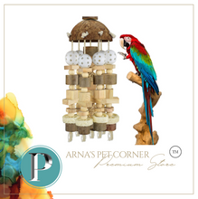 Load image into Gallery viewer, Bird Chew Toys Natural Wood Interactive