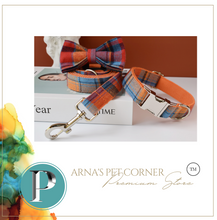 Load image into Gallery viewer, Luxury Pet Leash Engraved Name ID Tag + Collar + Bow - Free Engraving Personalise (all Sizes) + Many Styles/Colours