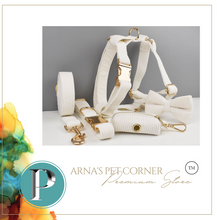 Load image into Gallery viewer, Luxury Pet Leash Engraved Name ID Tag + Collar + Bow Tie - Free Engraving Personalise + Harness + Poop Bag (all Sizes)