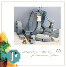 Load image into Gallery viewer, Luxury Pet Leash Engraved Name ID Tag + Collar + Bow Tie - Free Engraving Personalise + Harness + Poop Bag (all Sizes)