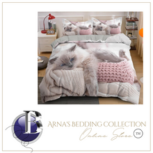 Load image into Gallery viewer, 3D Kitten Bedding Set 3 Pcs Duvet Cover & Pillowcases