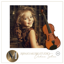 Load image into Gallery viewer, 4/4 1/2 Acoustic Violin Basswood Top Board Maple Scroll with Rosin Bow + Carry Bag (Beginners)