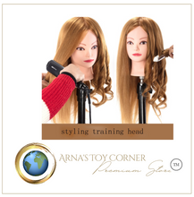 Load image into Gallery viewer, Deluxe Girls Professional 85% Real Human Hair Mannequin Hair Training & Makeup - (Perfect Gift)
