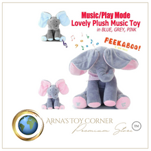 Load image into Gallery viewer, Elephant Educational Toy - Music - Talking - Peek-a-Boo - Soft - Interactive