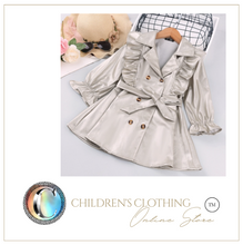 Load image into Gallery viewer, Arna Royal Gown Collection - Girls Overcoat Windproof Double Breasted Trench Coat - Many Sizes