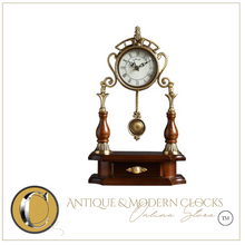Load image into Gallery viewer, "Arna Royal Victorian Collection" Vintage Solid Wood Copper Clock