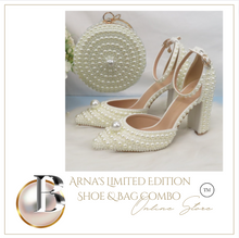 Load image into Gallery viewer, Limited Edition - Luxury Lace Shoe Set - Many Styles/Colours & Sizes (Shoe + Clutch) Wedding