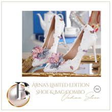 Load image into Gallery viewer, Limited Edition - Luxury Lace Shoe Set - Many colours & Sizes (Shoe + Clutch) Wedding
