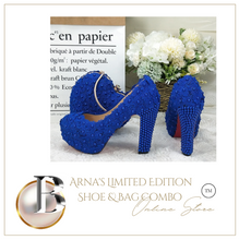 Load image into Gallery viewer, Limited Edition - Luxury Lace Shoe Set - Many colours & Sizes (Shoe + Clutch)
