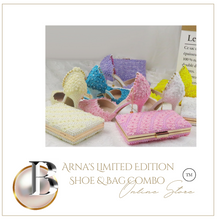 Load image into Gallery viewer, Limited Edition - Luxury Lace Shoe Set - Many colours & Sizes (Shoe + Clutch)