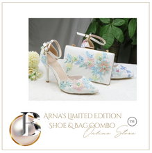 Load image into Gallery viewer, Limited Edition - Luxury Lace Shoe Set - Many Colours & Sizes (Shoe + Clutch)