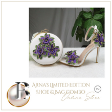 Load image into Gallery viewer, Limited Edition - Luxury Lace Shoe Set - Many colours & Sizes (Shoe + Clutch)