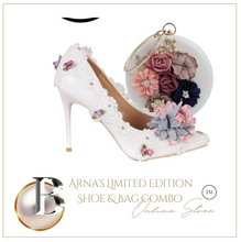 Load image into Gallery viewer, Limited Edition - Luxury Lace Shoe Set - Many colours & Sizes (Shoe + Clutch) Wedding
