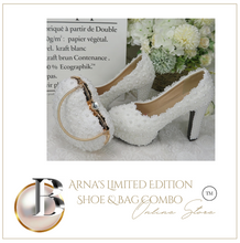 Load image into Gallery viewer, Limited Edition - Luxury Lace Shoe Set - Many colours & Sizes (Shoe + Clutch)