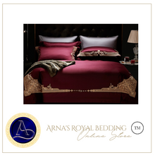 Load image into Gallery viewer, "Arna Lisa" Royal Collection - Luxury 600TC Egyptian Cotton Classic Exquisite Bedding Set - King 4 piece