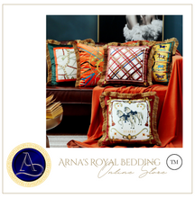 Load image into Gallery viewer, "Arna Royal Victorian Collection" European-Style Sofa Tassel Velvet Cushion Cover
