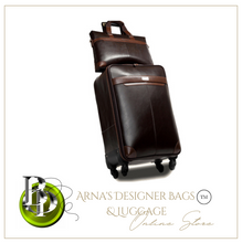 Load image into Gallery viewer, High Quality Genuine Leather 2 Piece Luggage Set - Brown or Black - Many Sizes