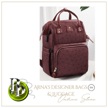Load image into Gallery viewer, Designer Multifunction Diaper Baby Bag - Leather (4 Colours)