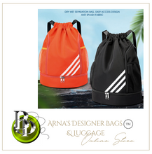 Load image into Gallery viewer, Sports Gym Swimming Backpack Drawstring Bag Beach - Waterproof.