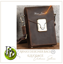Load image into Gallery viewer, "Legend Collection" - New Men's Genuine Leather Cross Body Horse/Cowhide FREE ENGRAVING PERSONALISE