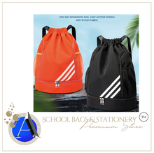 Load image into Gallery viewer, Sports Gym Swimming Backpack Drawstring Bag Beach - Waterproof.