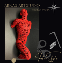 Load image into Gallery viewer, Arna's Luxury Painting Collection - Abstract Circle Stripes Moon Black Golden Print Canvas Painting