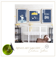 Load image into Gallery viewer, Arna's Luxury Painting Collection - Cartoon Astronaut Planet Rocket English Alphabet Painting