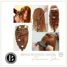 Load image into Gallery viewer, Girls Professional 85% Real Human Hair Mannequin Hair Training & Makeup - (Perfect Gift) )